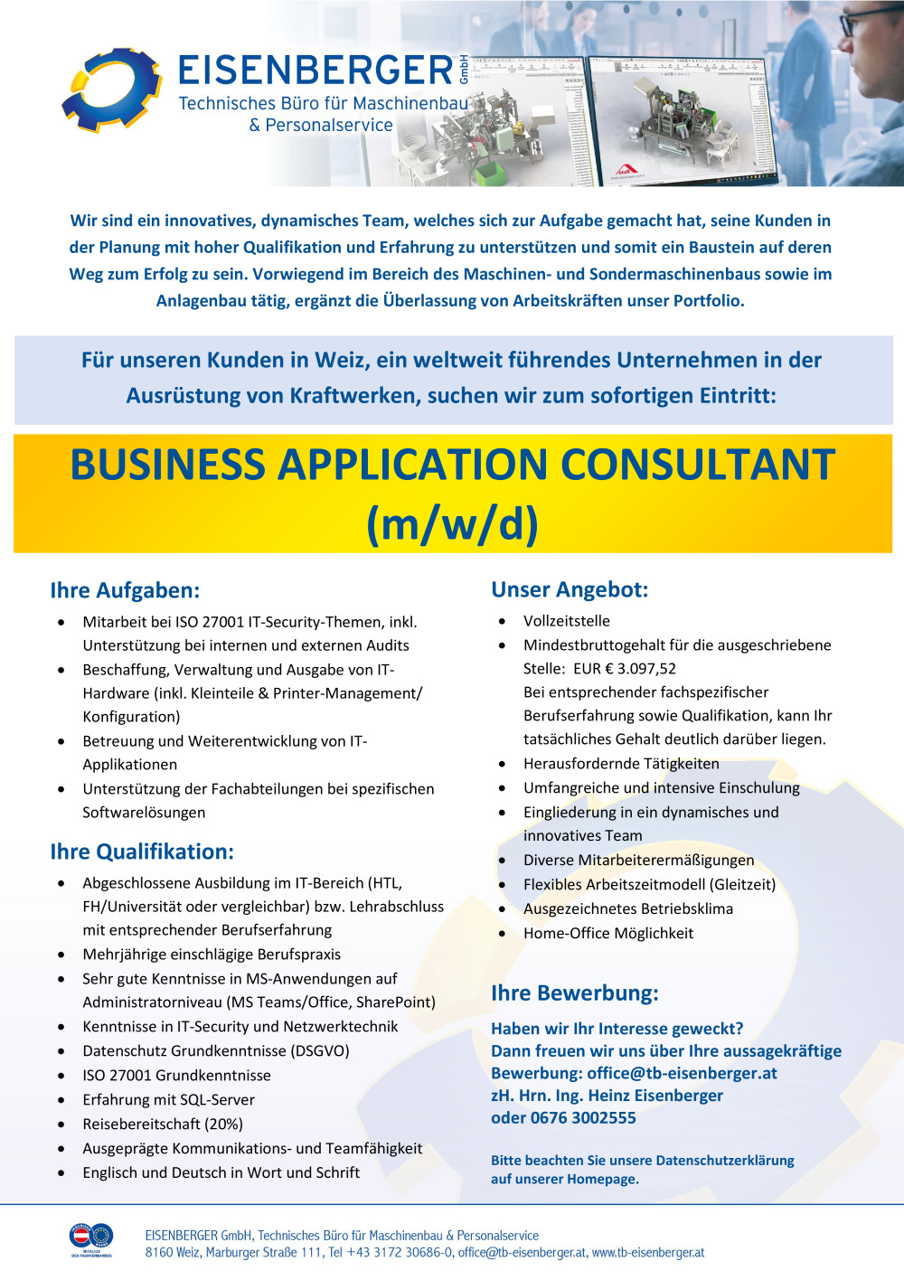 Business Application Consultant (m/w/d)