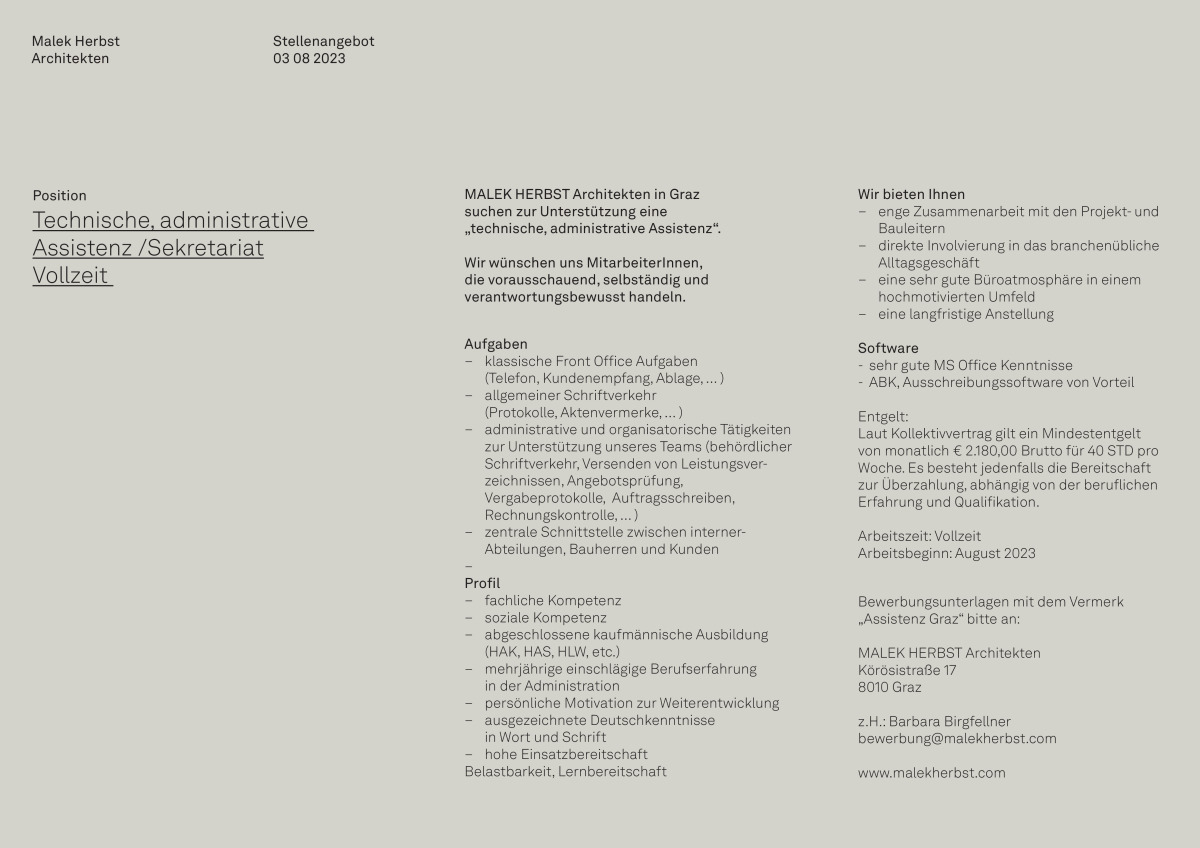 Technische, administrative Assistenz / Sekretariat (m/w/d)