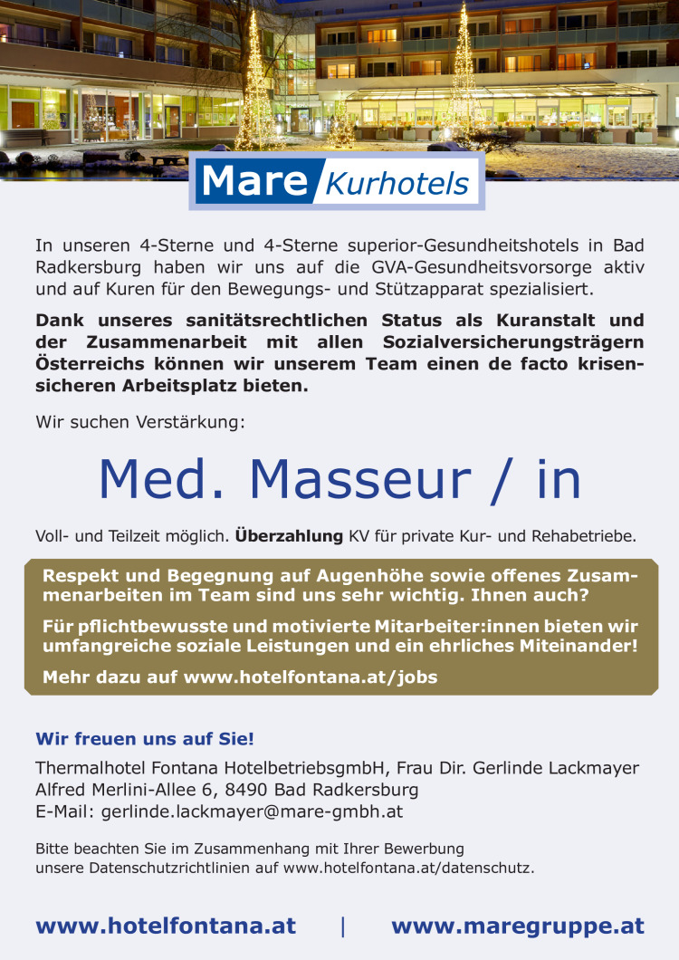 Medizinische/r Masseur/in