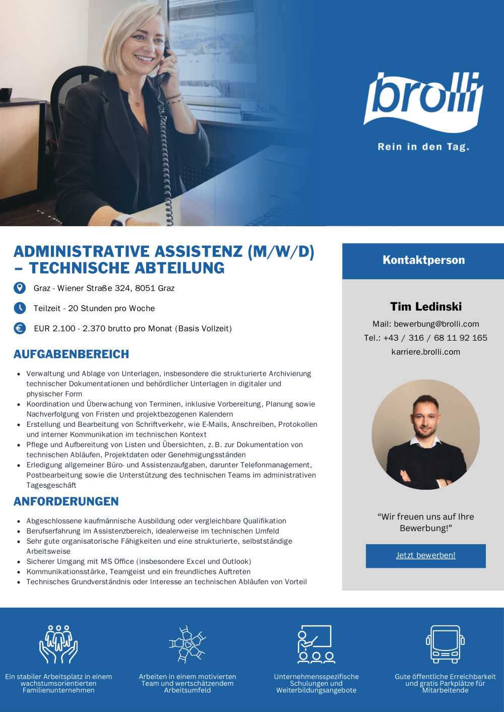 Administrative Assistenz (m/w/d) - technische Abteilung