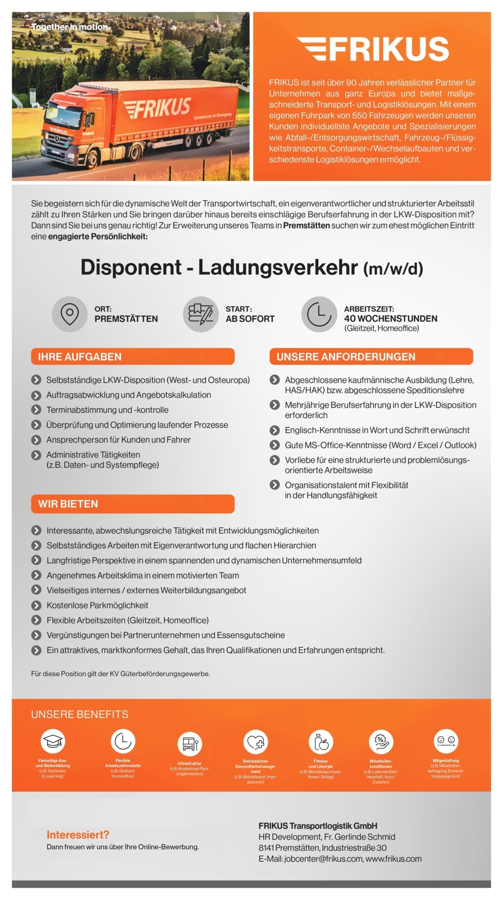 Disponent - Ladungsverkehr (m/w/d)