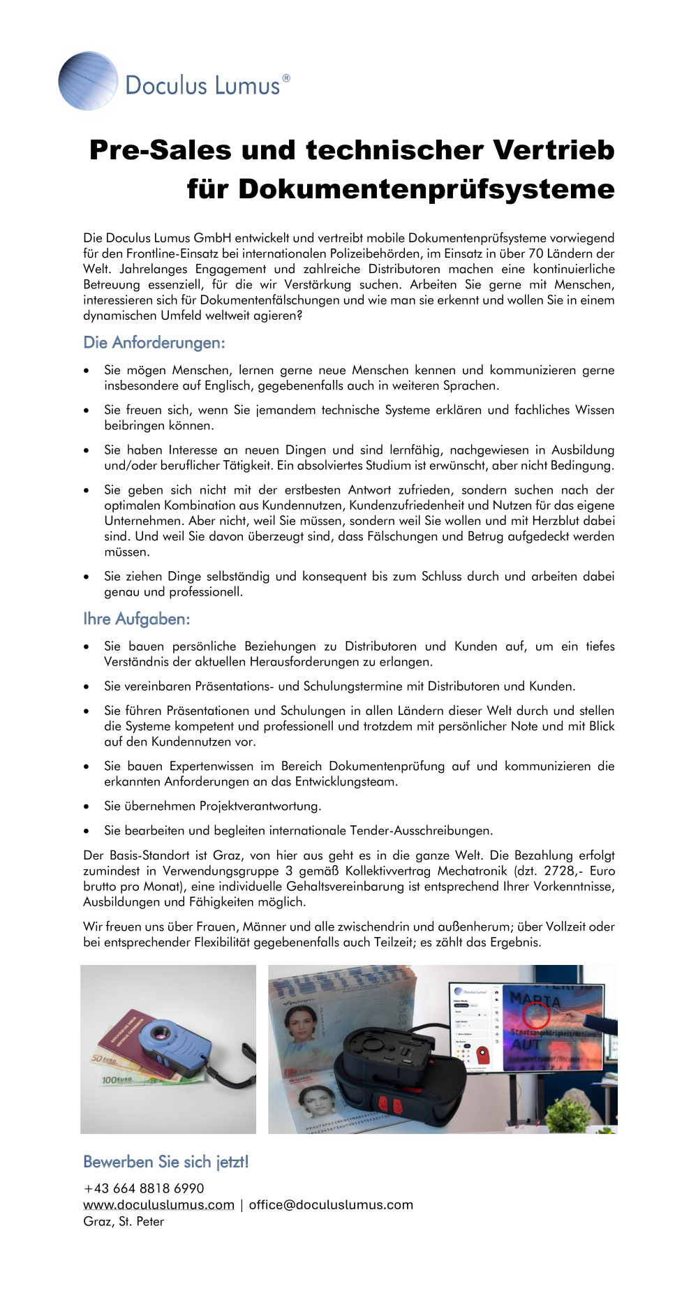 Mitarbeiter Pre-Sales und technischer Vertrieb (m/w/d)