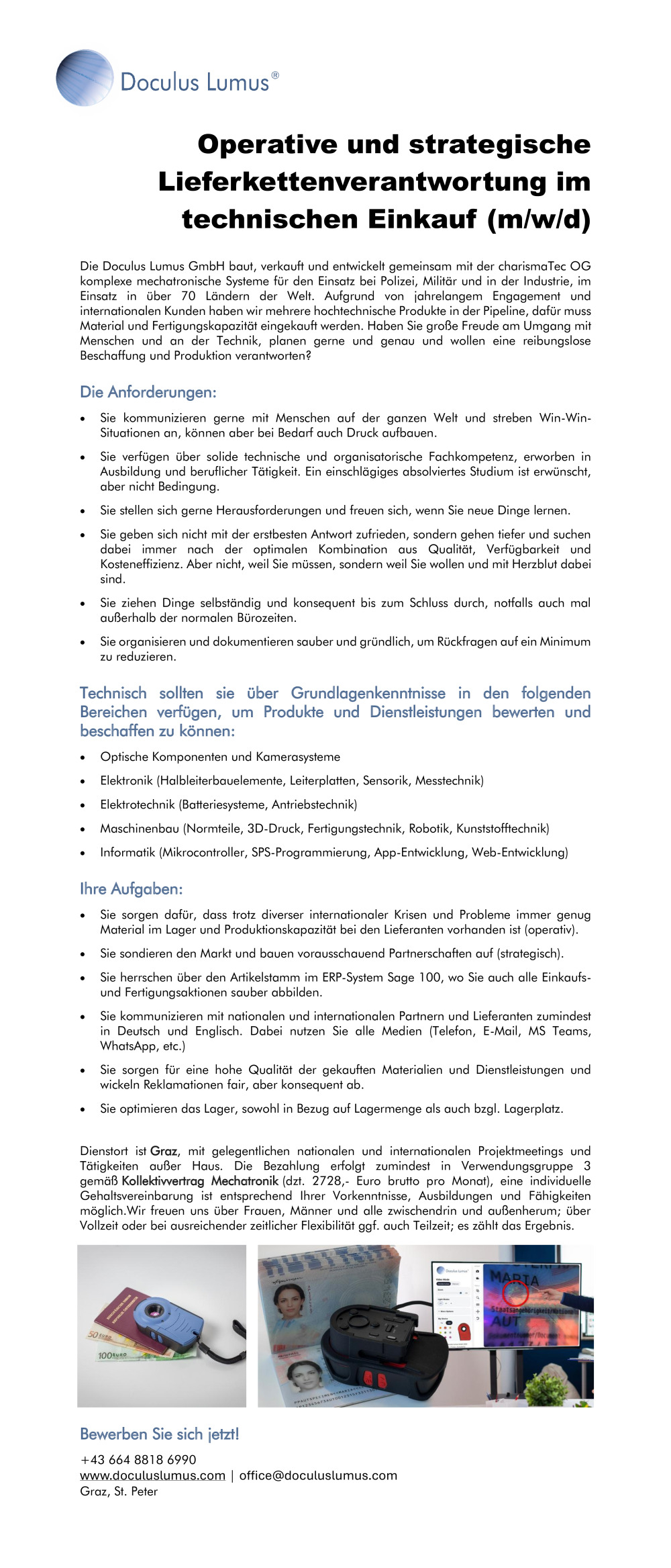 Operative und strategische Lieferkettenverantwortung im technischen Einkauf (m/w/d)