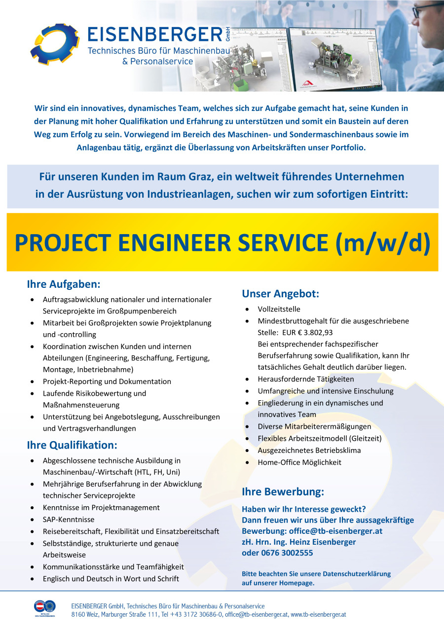 Project Engineer Service (m/w/d)