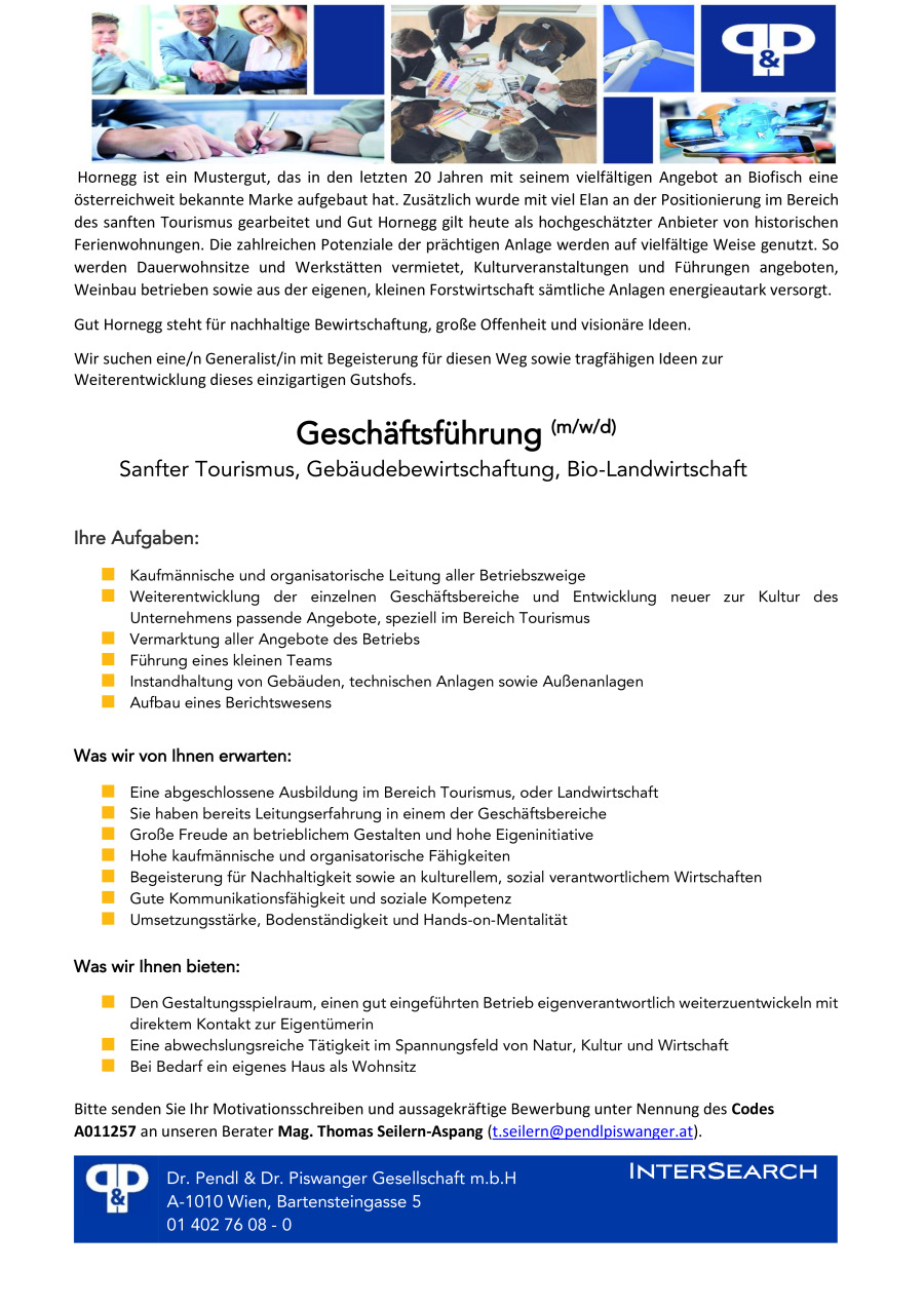 Geschäftsführung - Gut Hornegg (m/w/d)