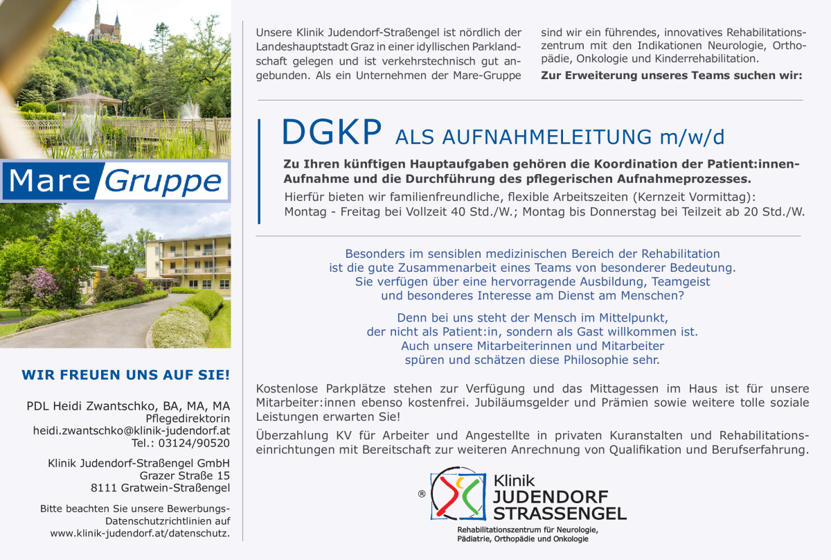 DGKP als Aufnahmeleitung (m/w/d)