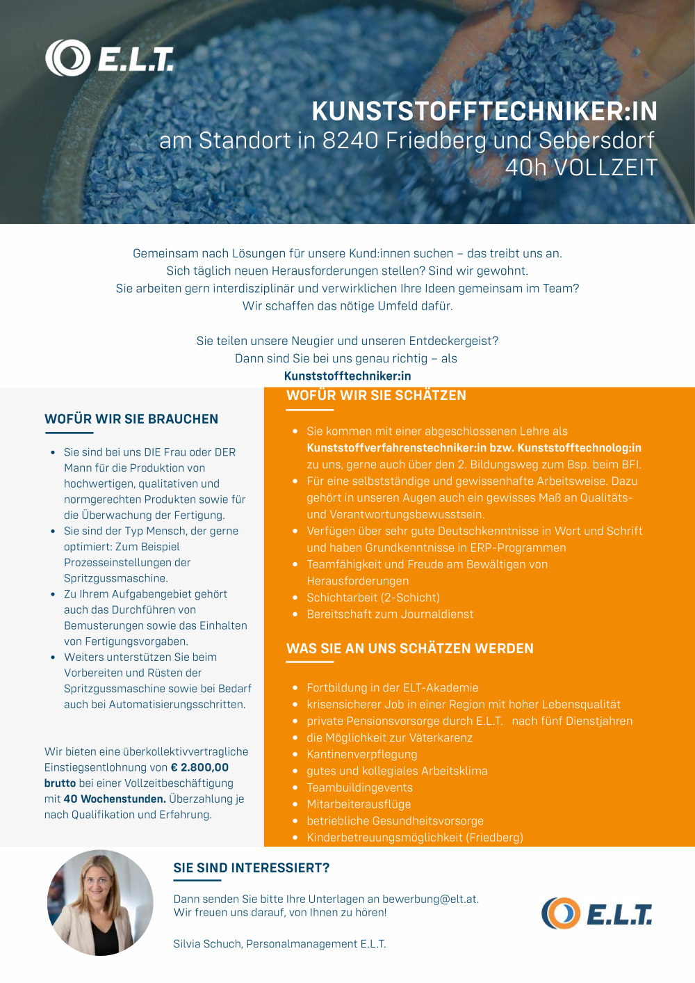 Kunststofftechniker:in (m/w/d)