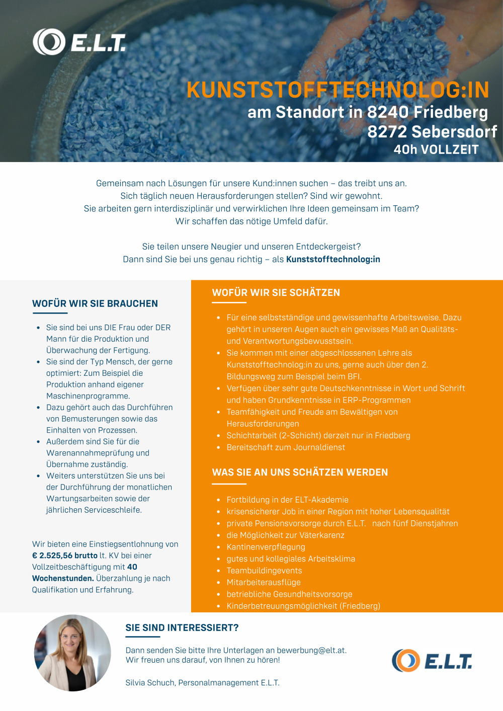 Kunststofftechnolog:in