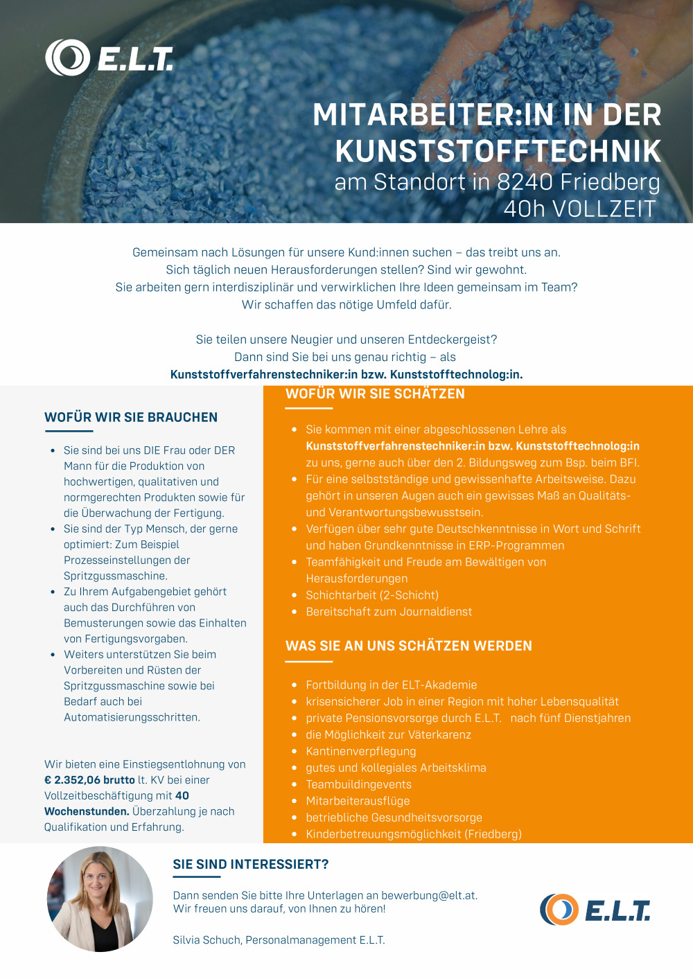 Mitarbeiter:in in der Kunststofftechnik