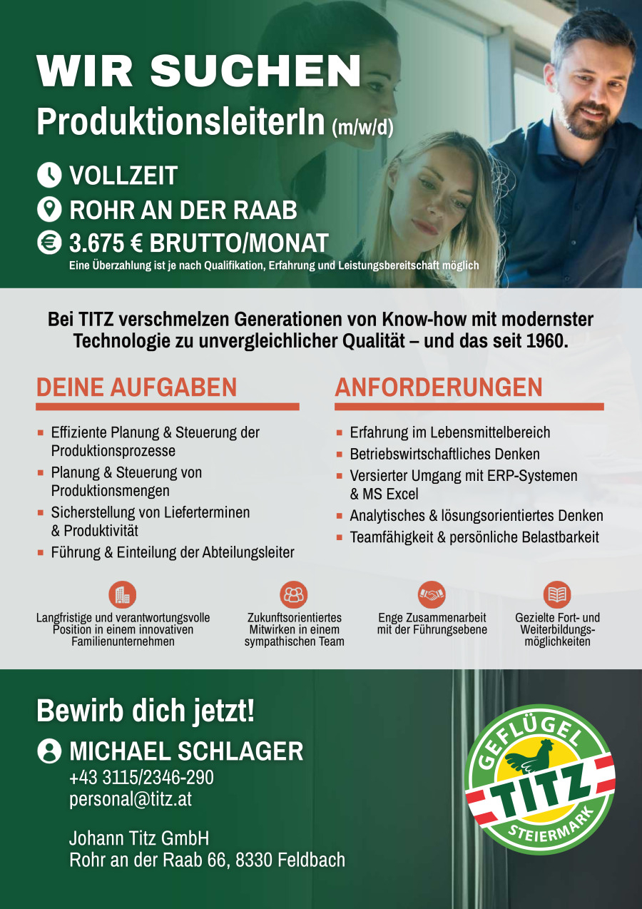 ProduktionsleiterIn (w/m/d)