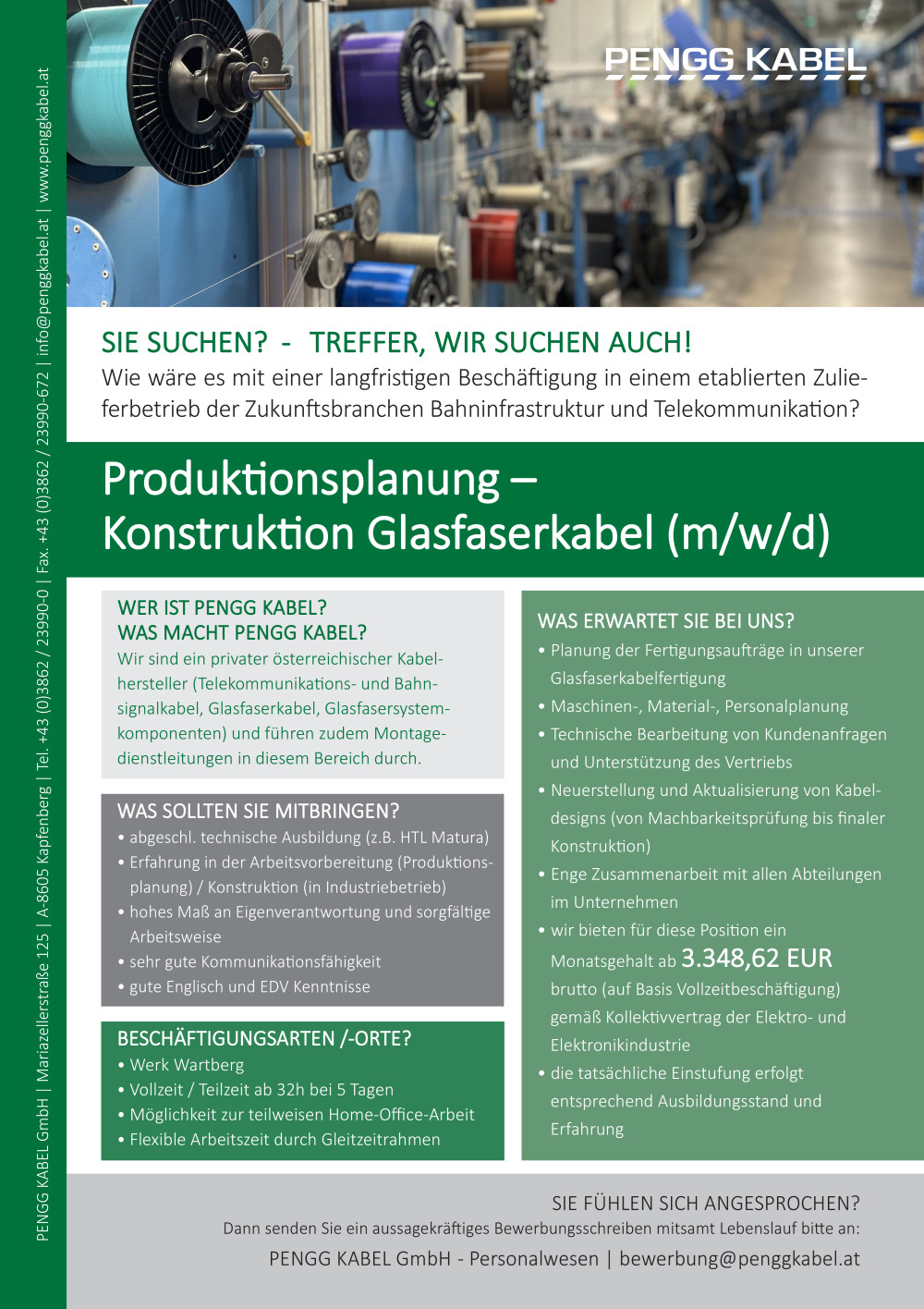 Produktionsplanung – Konstruktion Glasfaserkabel (m/w/d)