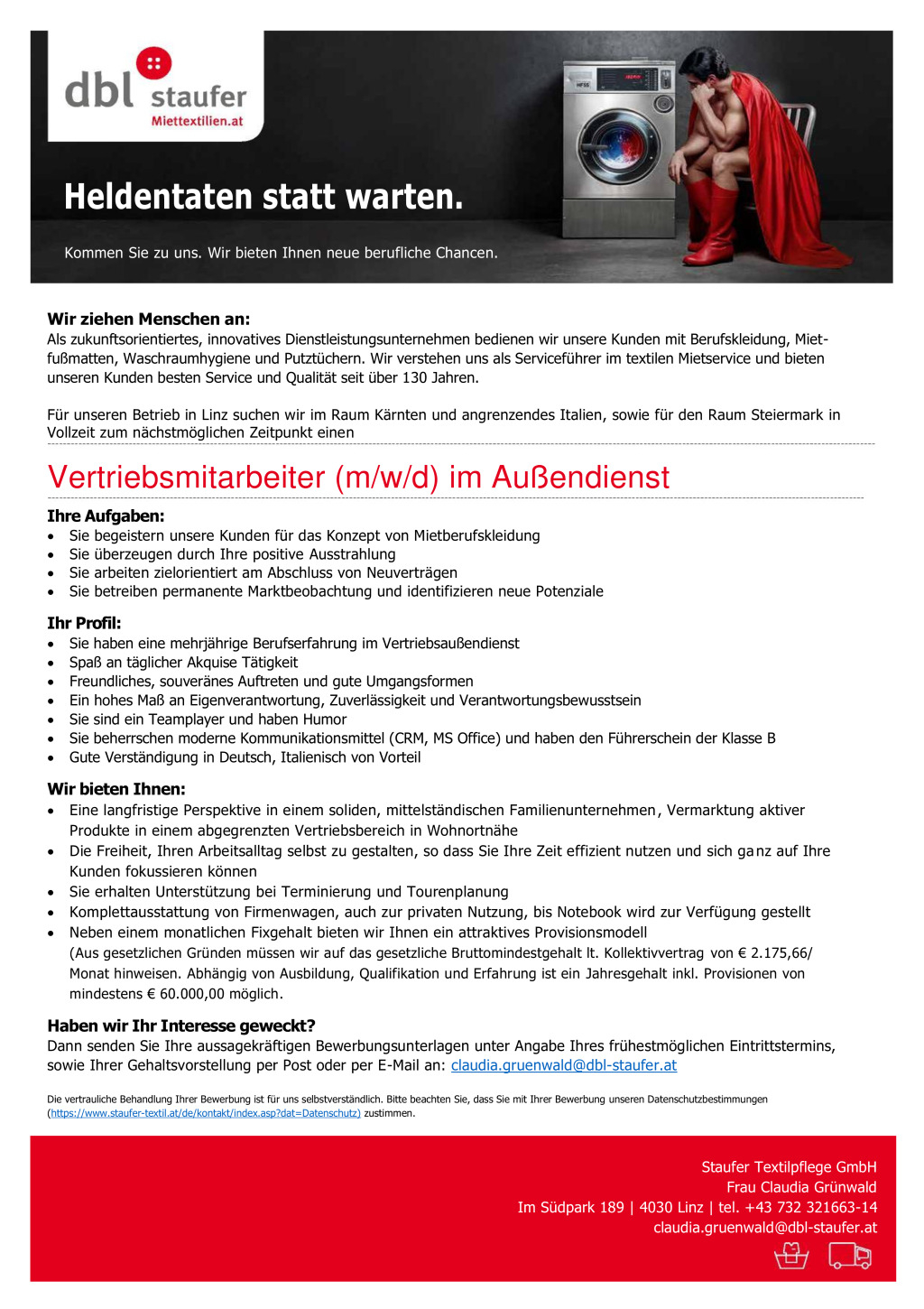 Vertriebsmitarbeiter (m/w/d) im Außendienst