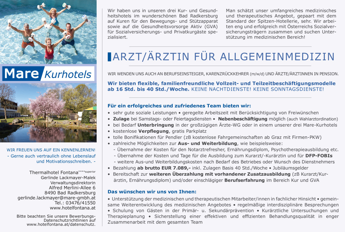 Arzt/Ärztin für Allgemeinmedizin