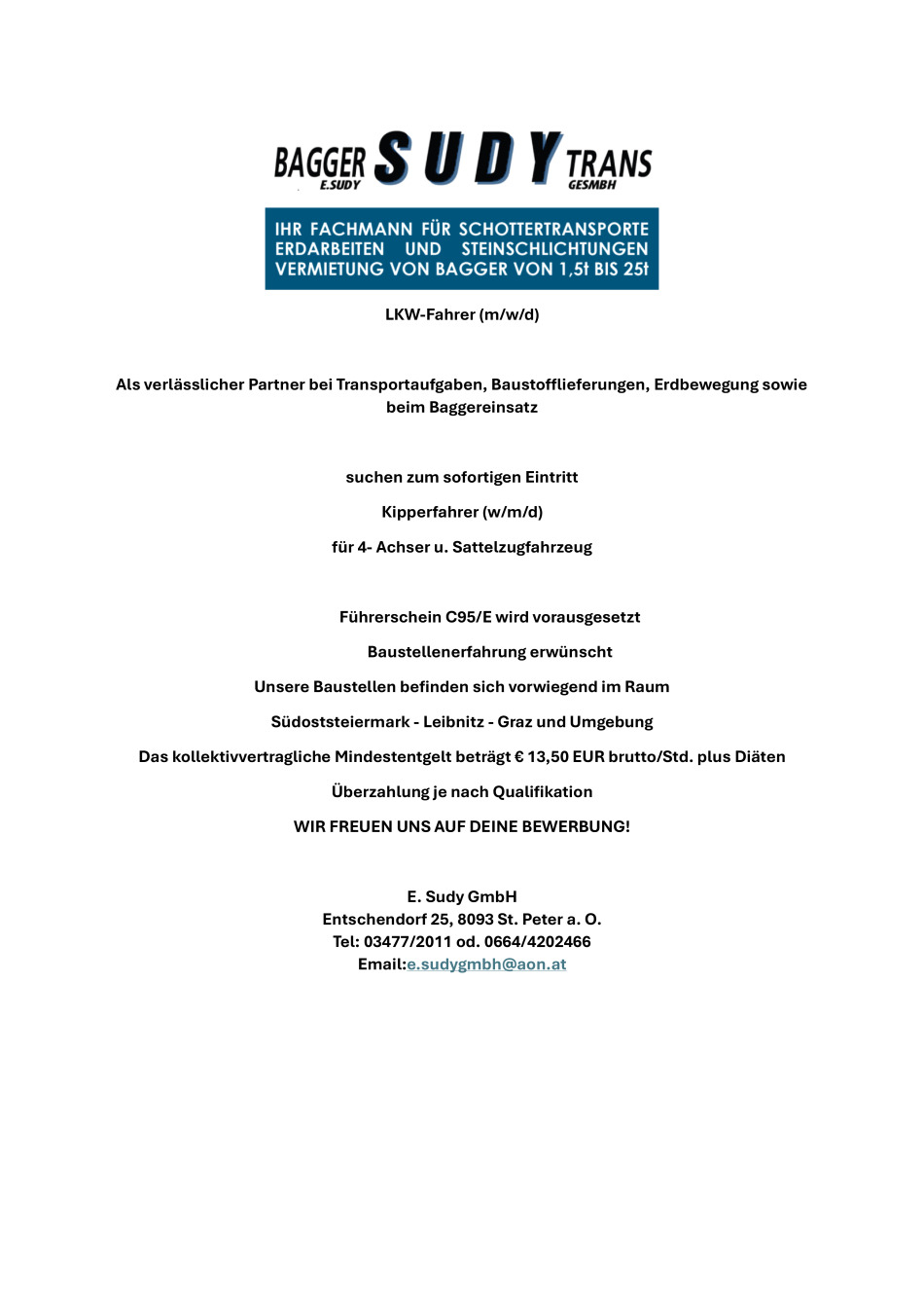 LKW-Fahrer (m/w/d)