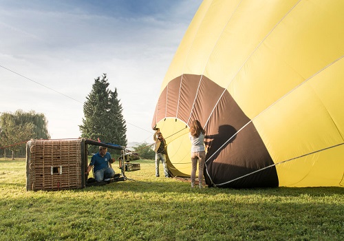 Ballonfahrt - Start - im Ballonhotel Thaller